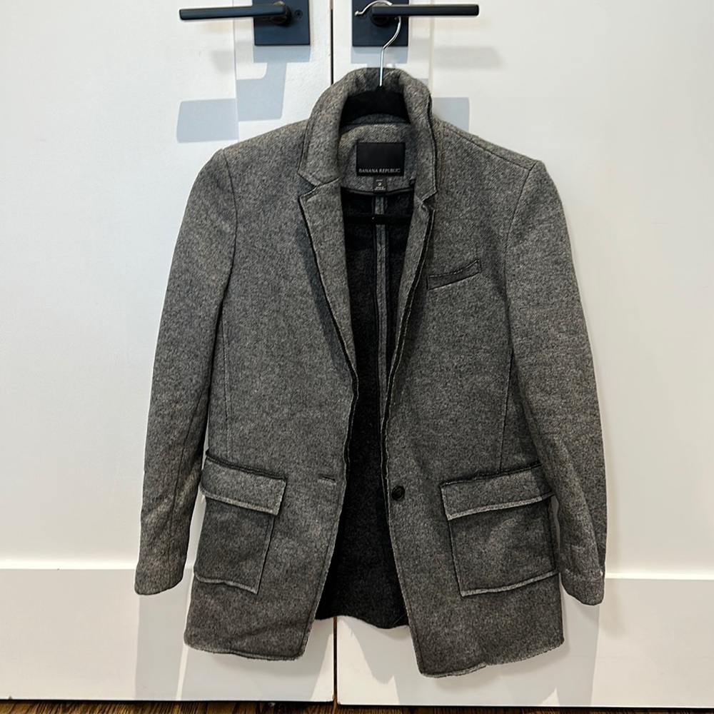 Grey wool blazer